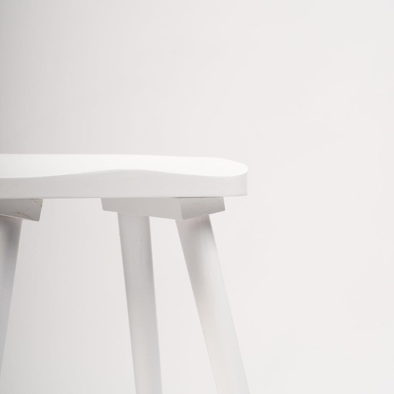 Migdalia Solid Wood Counter Stool, White
