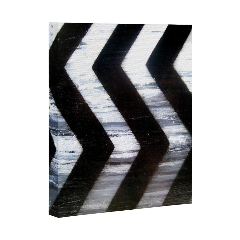 « chevron », impression sur toile, H 10 po x l 8 po x P 1,5 po