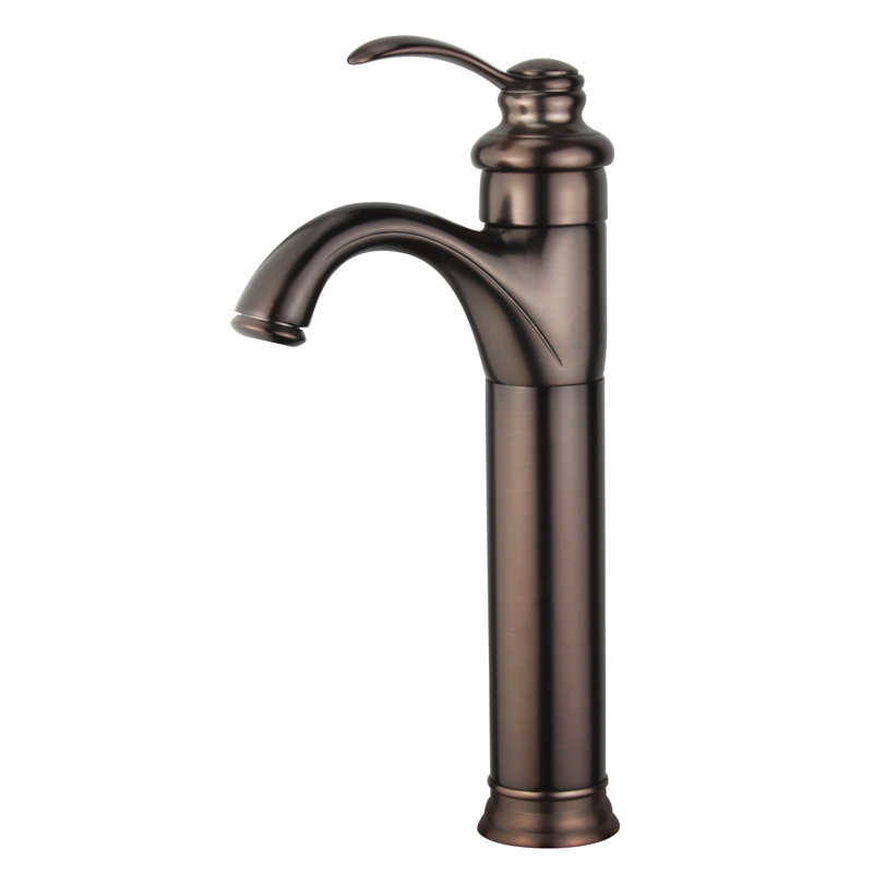 Robinet de salle de bain monotrou avec drain Madrid, Bronze huilé