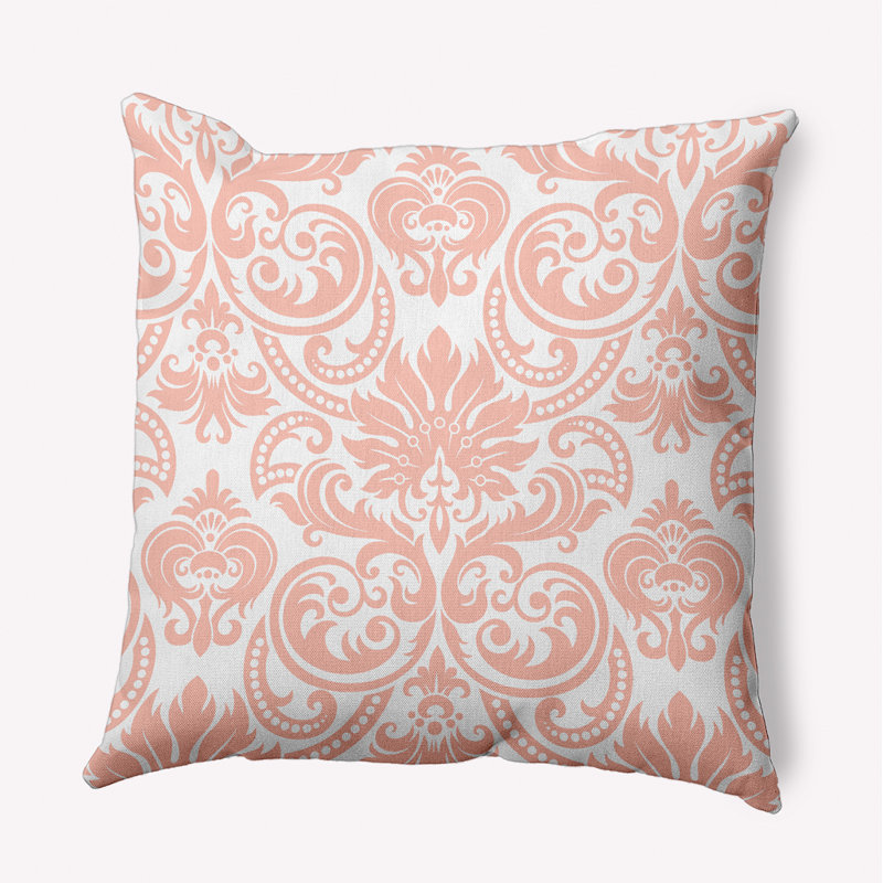 Housse et insert de coussin décoratif intérieur / extérieur en polyester Audronè, 20 po x 20 po, Rosé