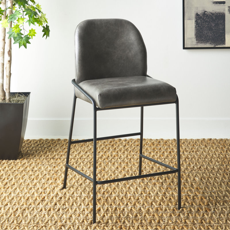 Tabouret de bar et de comptoir Barrington, Gris, Tabouret de comptoir (siège d'une hauteur de 26,5