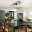  35″‌ Modern Farmhouse 2-Light Rectangle Linear Geometric Integrated LED Flush Mount-870524236