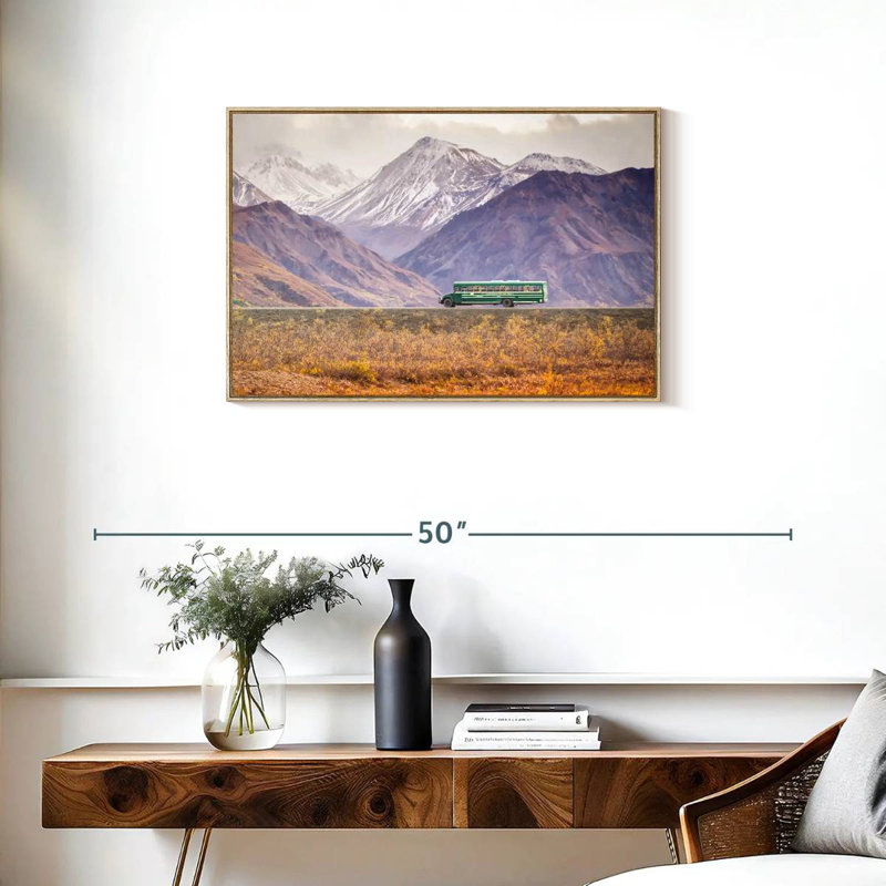 Denali Bus, Cadre flottant en bois naturel, 31 po x 21 po
