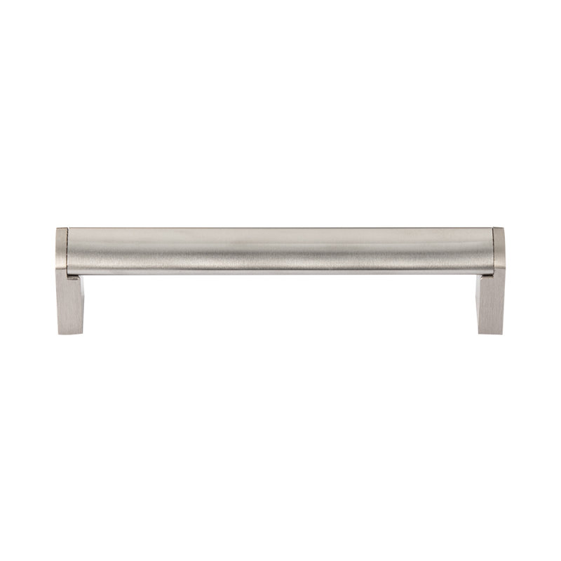Brushed Nickel 5.35" Industrial Drop Bail Pull with Mounting Hardware