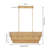 5 - Light Dimmable 3-Tier Rectangle Chandelier