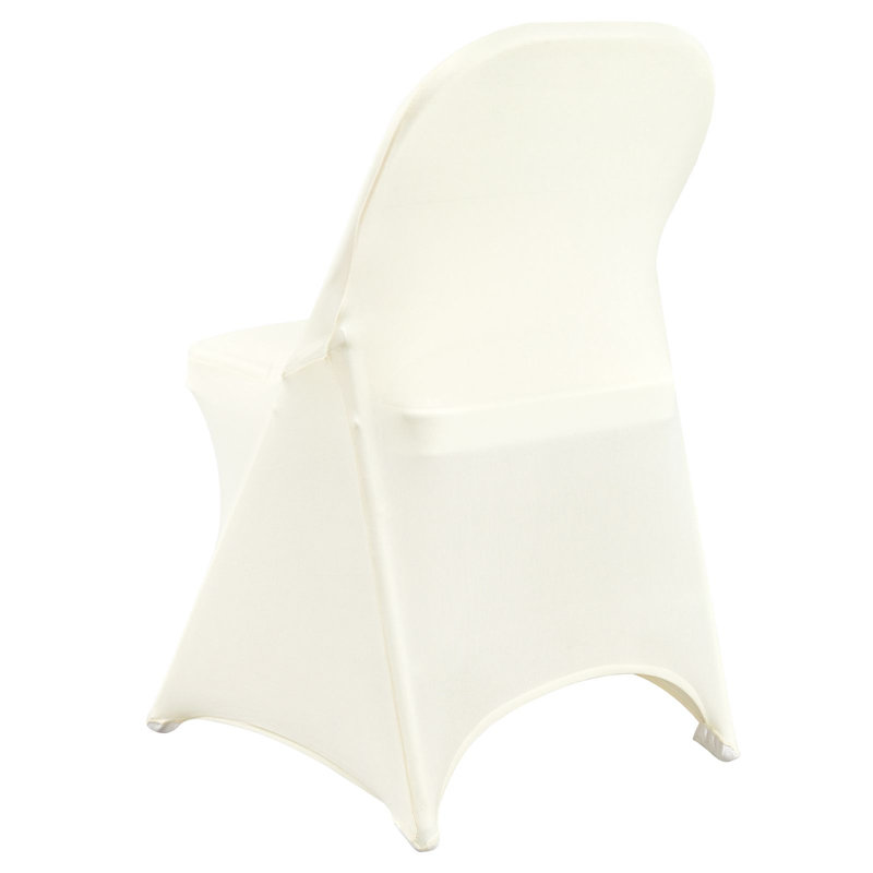 Housse pour chaise pliante Universal Spetch Spandex Universal, Ivoire ivoire