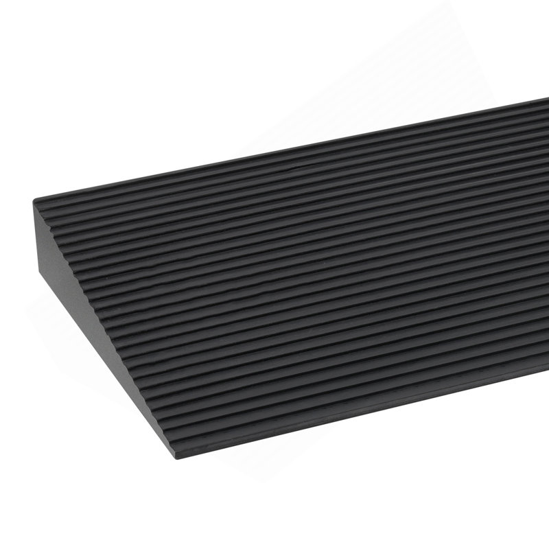 Rampe de seuil réglable de 1,2 po pour robot de balayage, rampe de fauteuil roulant en caoutchouc naturel d'une largeur de 35,4 po, rampe en caoutchouc solide antidérapante avec ruban adhésif double face pour les portes, les entrées, la salle de bain, le carrelage lisse
