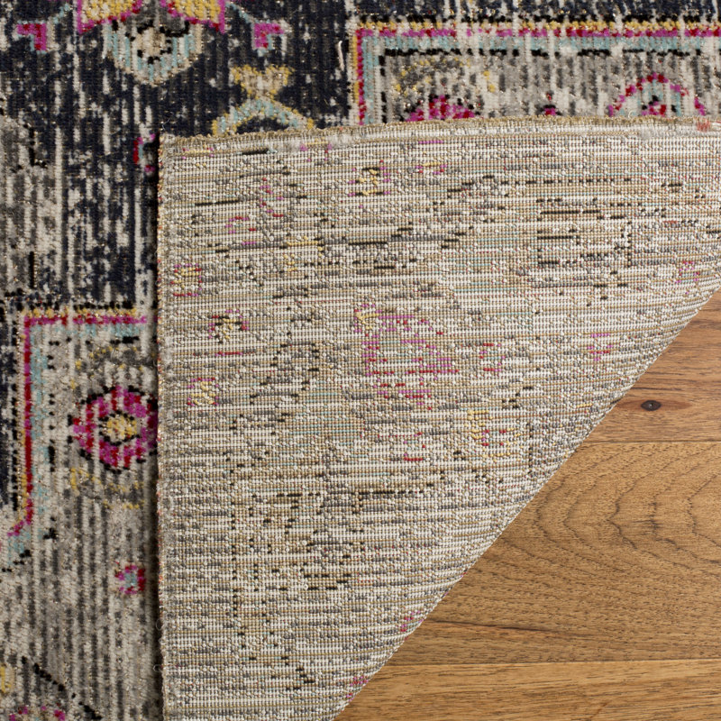 Hogue Hooked Black/Taupe Indoor/Outdoor Rug, Runner 69 x 244 cm