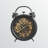 Avara Transitional Brown Finish Round Gear Mechanism Table Clock, 15.32" H X 11.6" W X 3.13" D
