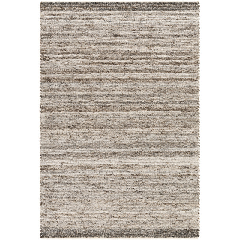 Mécanisme tressé à la main, recyclé, P.E.T. Tapis intérieur / extérieur gris / taupe, Rectangle 2 pi x 3 pi