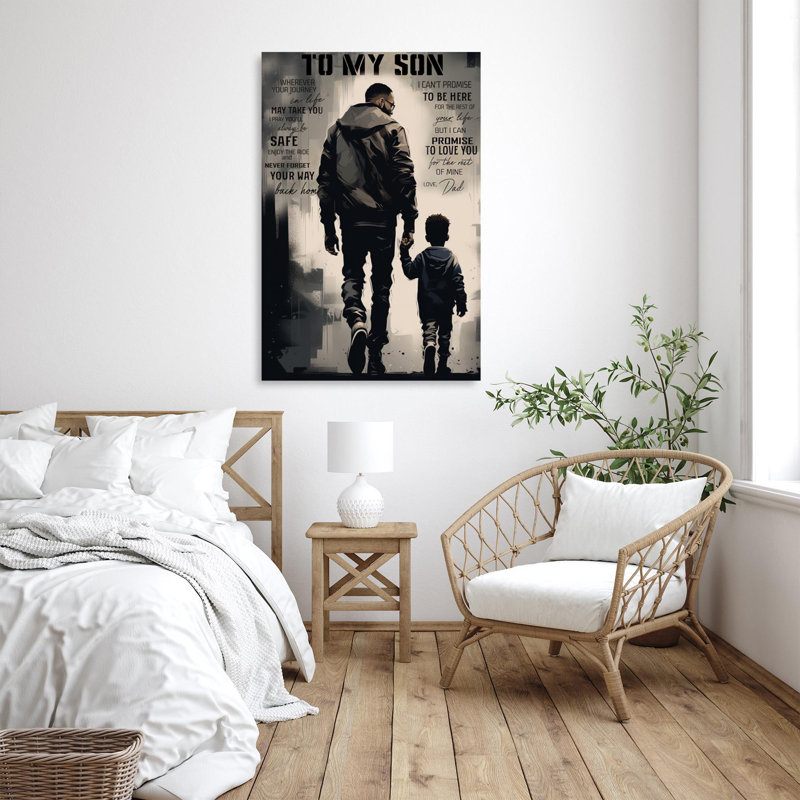 «Kofel To My Son Love Dad 1», impression sur toile, H 14 po x l 11 po x P 1,25 po