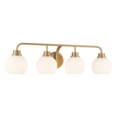 Esme 4-Light Bathroom Vanity Light in Natural Brass