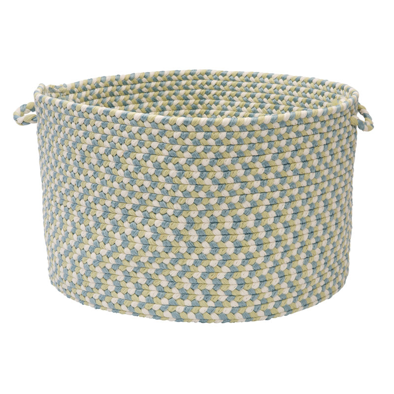 Colonial Mills Carousel Decorative Basket, 10" H x 14" W x 14" D, Lime Spin