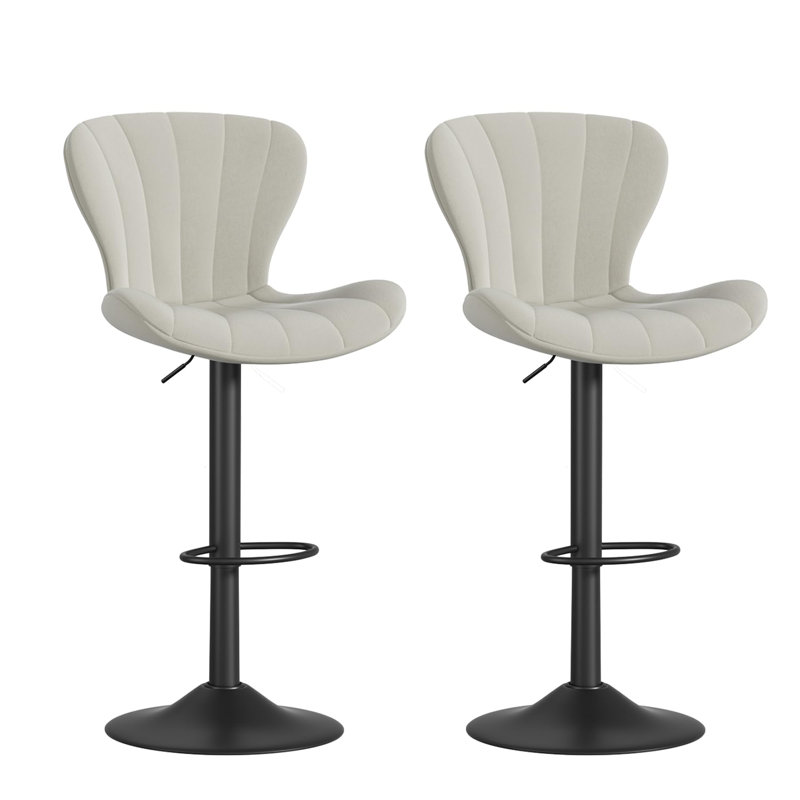 Tabouret de comptoir Keyvonna, Beige