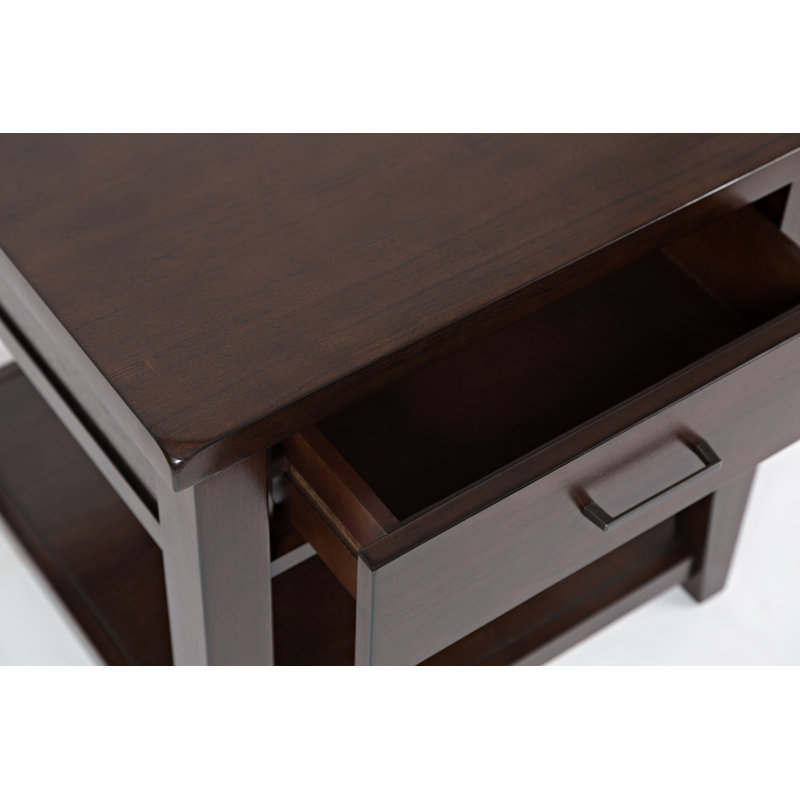 Table de bout avec rangement Larae