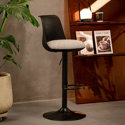 Black Solid back side Chair(Set of 2)