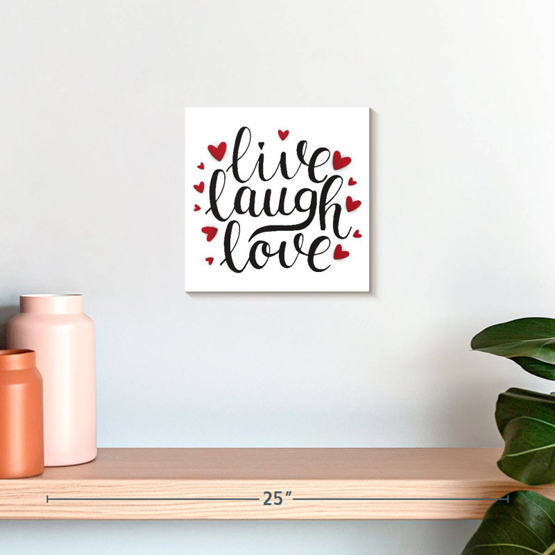 Tergel Live Laugh Love Hearts, H 10 po x l 10 po