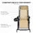 2 Pieces Outdoor Zero Gravity Rockers, Reclining Lounge With Pillow, Cup & Phone Holder, Foldable, Beige, Steel Frame For Unfailing Comfort And Durability 2 Rocking Chairs, Folding