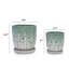Ensemble de 2 pots de fleurs en céramique avec trou de drainage, jardinière moderne de 8 po pour patio, jardin, rebord de fenêtre-479579275