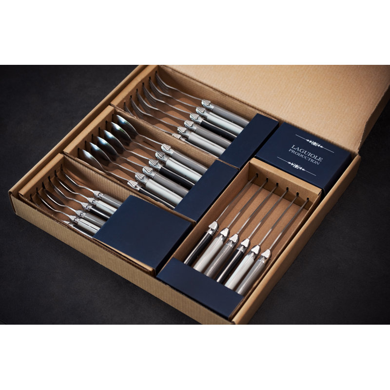 Laguiole Production 24 Pce Flatware Set Iris