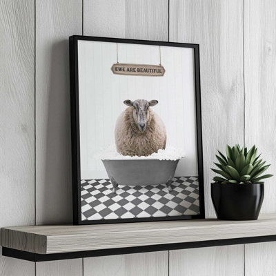 «Ewe Are Beautiful» par lettrage et reproduction d'art