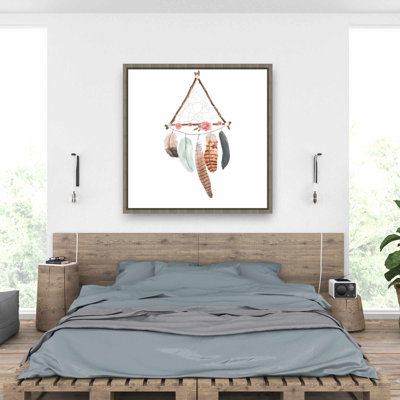 Triangular Dream Catcher - Spiritual Canvas Art