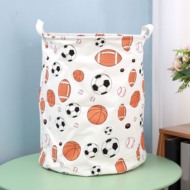 Laundry Baskets Canvas Fabric Laundry Baskets With Handles Dirty Clothes Storage Bin Toy Organizer For Bathroom  Children Bedroom