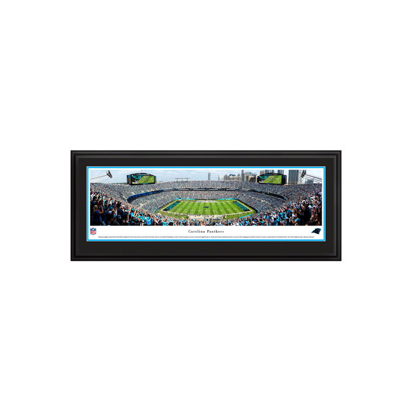 Impression panoramique de football Carolina Panthers, H 13,5 po x l 40 po x P 0,38 po, Sans cadre