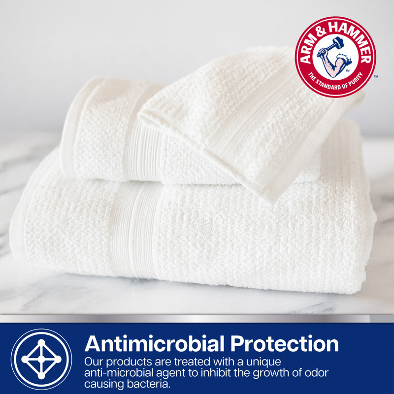 Arm & Hammer Quick Dry Bath Towels, White