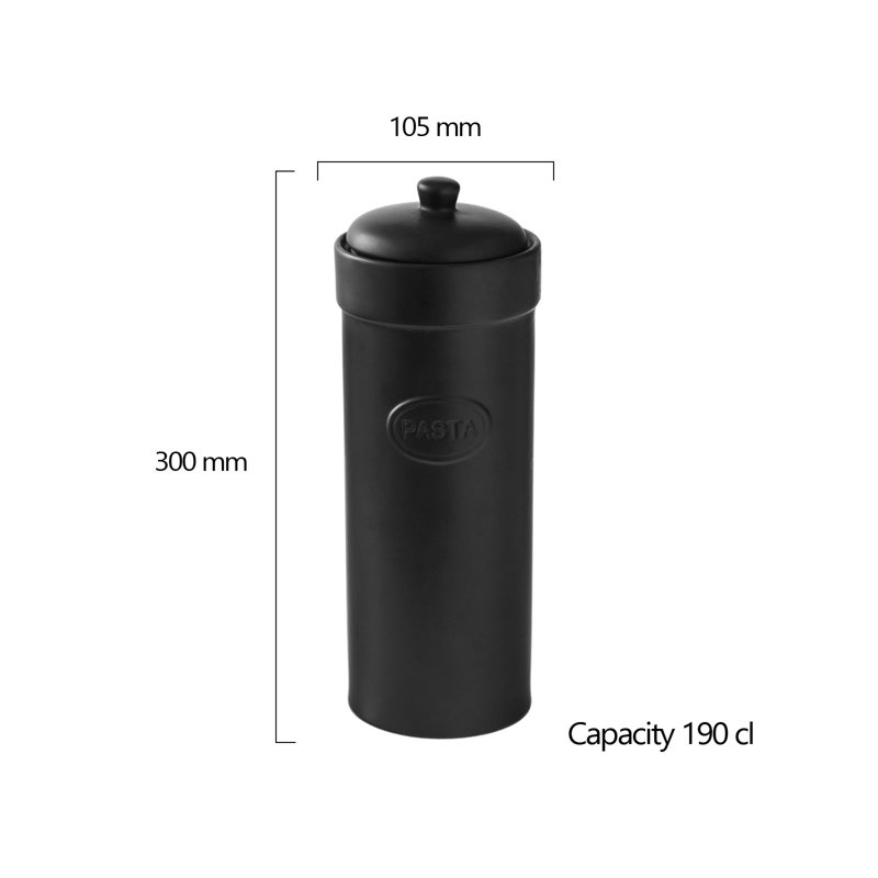 Pasta Jar, Black