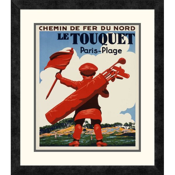 Global Gallery 'Le Touquet Paris-Plage' by Edouard Courchinoux Framed ...