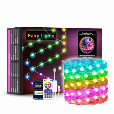 Solar Clip Smart Light String With Remote Control,Smart LED Strip Lights, Smart Leather Line Bar, App Control And Music Sync LED Lights For Bedroom