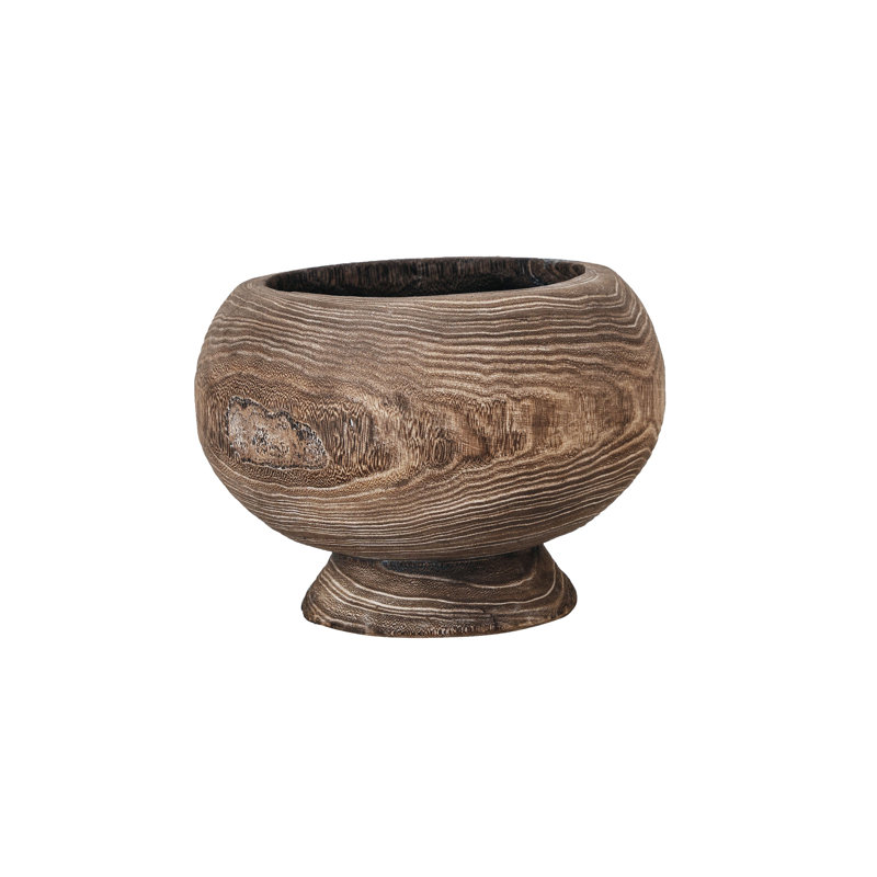 Compact Paulownia Wood Planter, 6.25" H x 9" W x 9" D