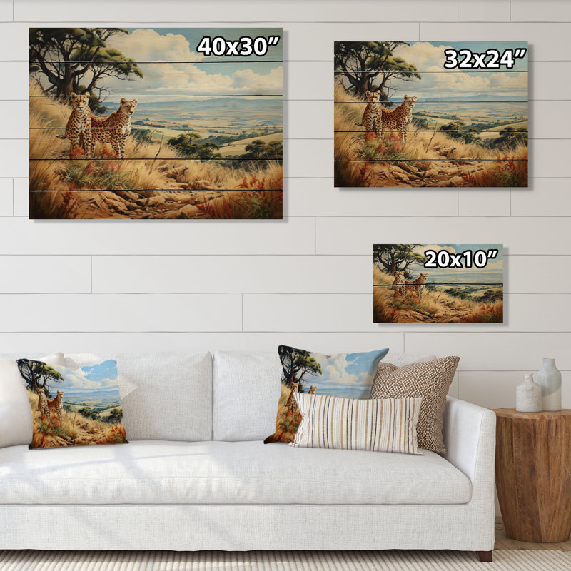 Sérénade de la vallée du Rift en Afrique II sur bois, H 10 po x l 20 po x P 0,78 po