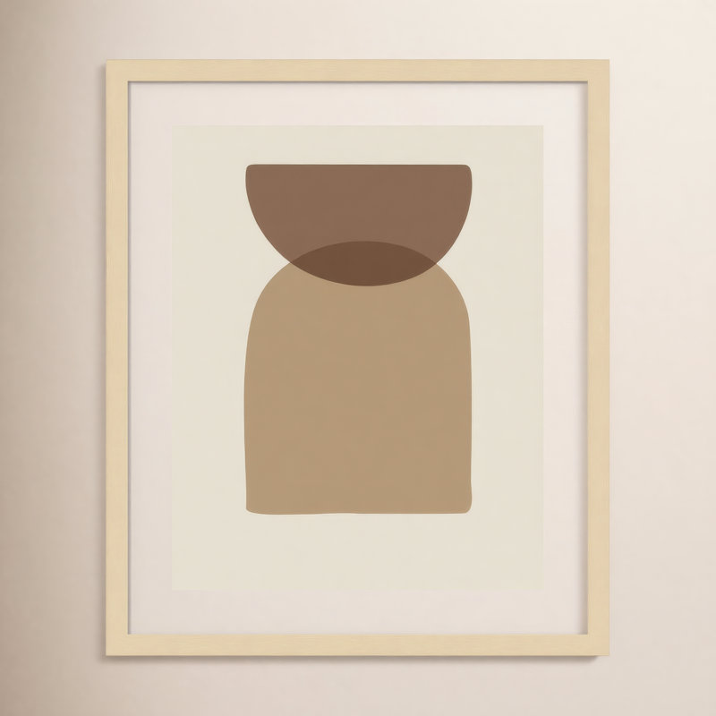 Reproduction d'art arche en demi-lune par Creative Bunch, Cadre brun, H 25 po x l 21 po