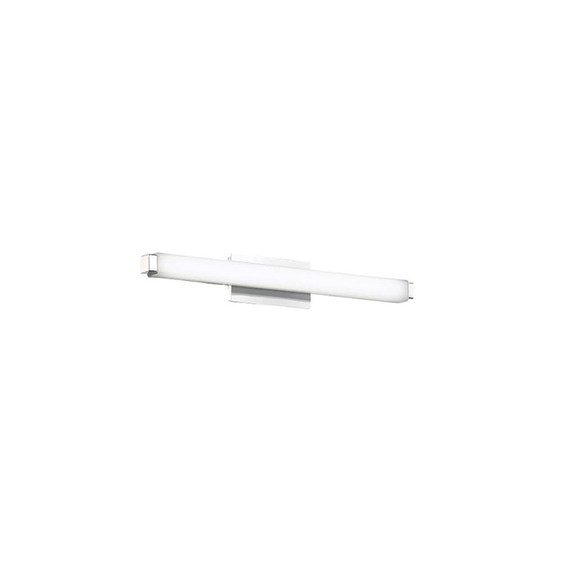 Plafonnier encastré 1 lumière Mini Erby, Chrome, 3000 K, H 3 po x l 19,75 po x P 3,38 po
