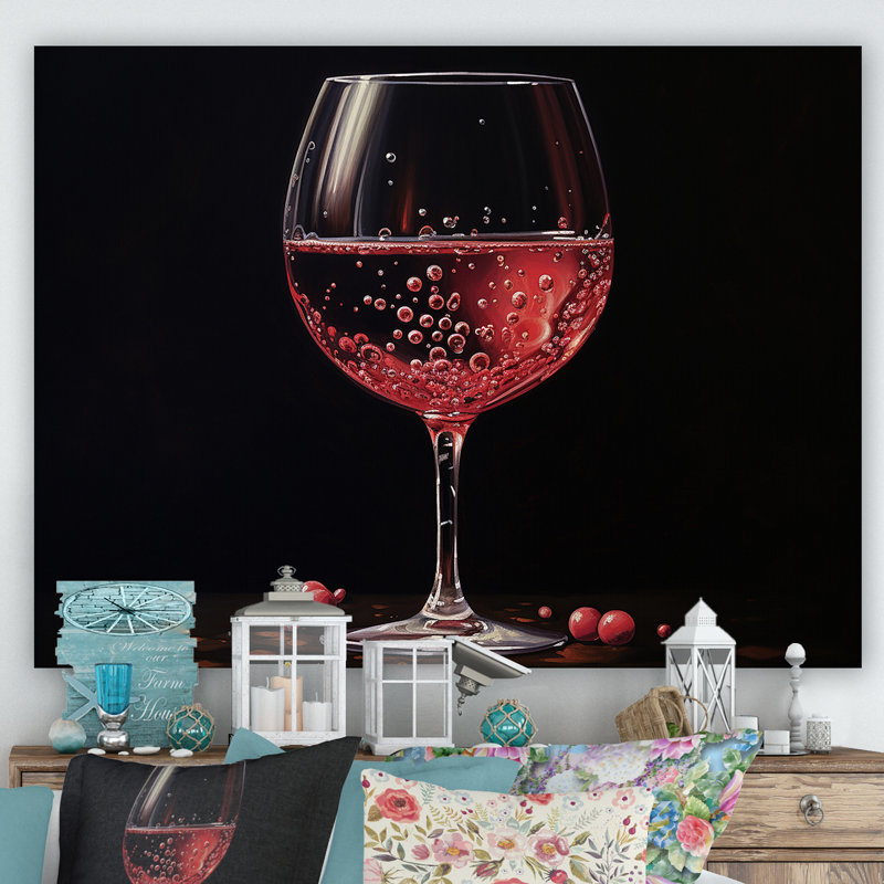 «Garnet Glimmer I», reproduction sur toile, Toile tendue, H 12 po x l 20 po x P 1 po