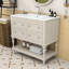 Armoire de meuble-lavabo simple en bois avec lavabo en céramique Elez Elizabeth-1088532560