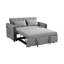 Canapé-lit compact et moderne, tissu gris avec dossier réglable pour la maison
