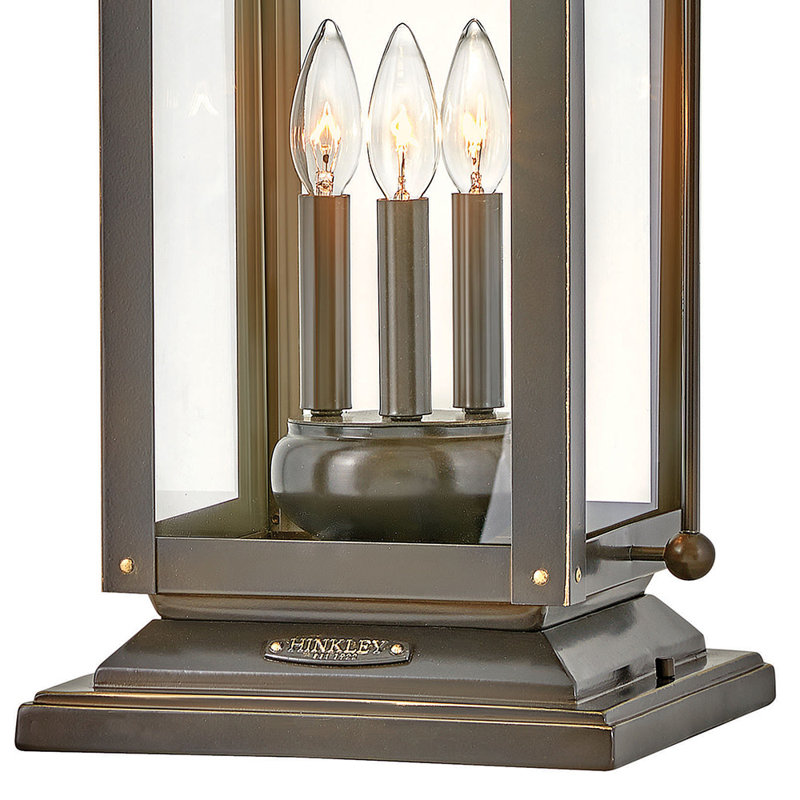 Anchorage 3-Light Pier Mount Light, Aged Zinc, LED