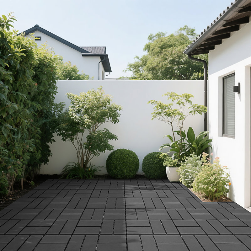 Carreaux de terrasse en plastique emboîtables, Gris