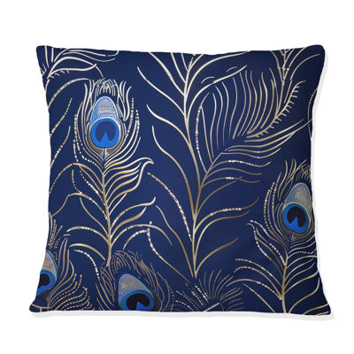 Coussin Blue Boho Feathers I - Boho