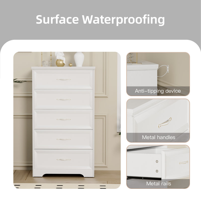 Commode décorative Stasja, Blanc