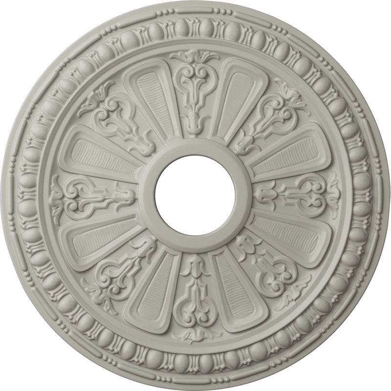 Endurathane Riley Ceiling Medallion, 18"OD x 3 1/2"ID x 1 1/2"P (Fits Canopies up to 4 5/8"), Hand-Painted Cloud Burst Finish