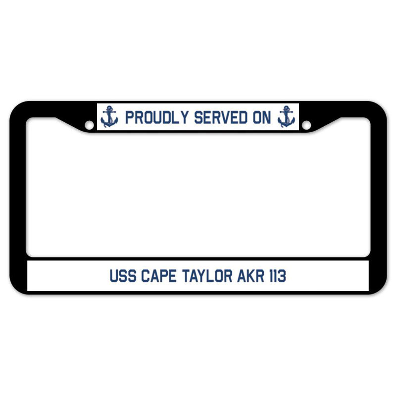 Fièrement servi sur un cadre de plaque USS CAPE TAYLOR AKR 113