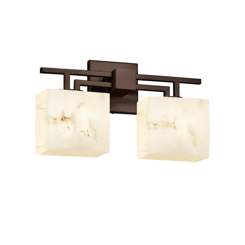 Éclairage pour meuble-lavabo 2 lumières lumenaria, Bronze foncé