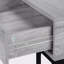 Bureau d'ordinateur, bureau personnel, ordinateur portable, tiroirs de rangement, L 48 po, travail, stratifié gris, métal noir, contemporain, moderne-947031019