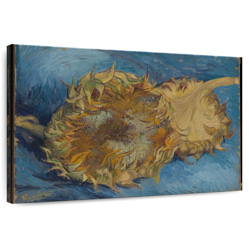 Harnek nature morte avec deux tournesols, H 20 po x l 30 po