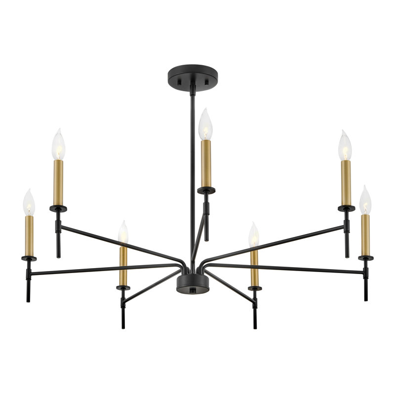 Hux 7-Light Exposed Candle Bulb Chandelier Pendant