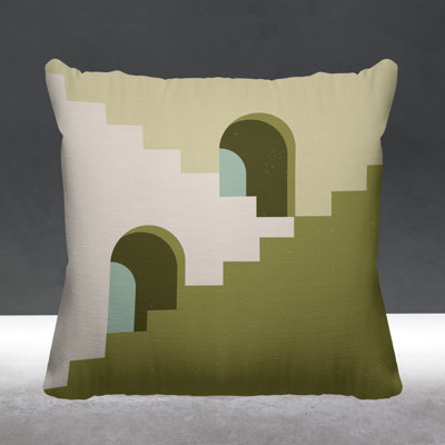 Abstract Outdoor Reversible Throw Pillow